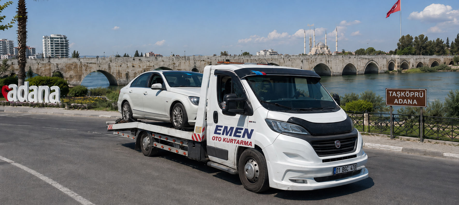 Adana çekici 7/24 oto kurtarma ve yol yardım hizmeti